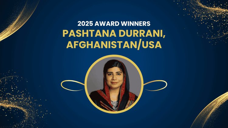 Pashtana Durrani won Amnesty International USA’s annual Ginetta Sagan Award