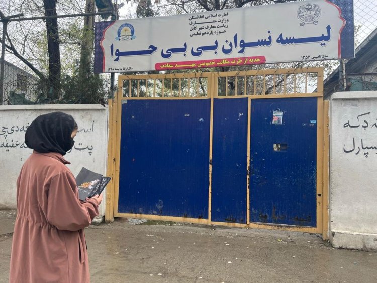 Afghan Girls Protest Education Ban with Symbolic Classes Behind Closed School Gates